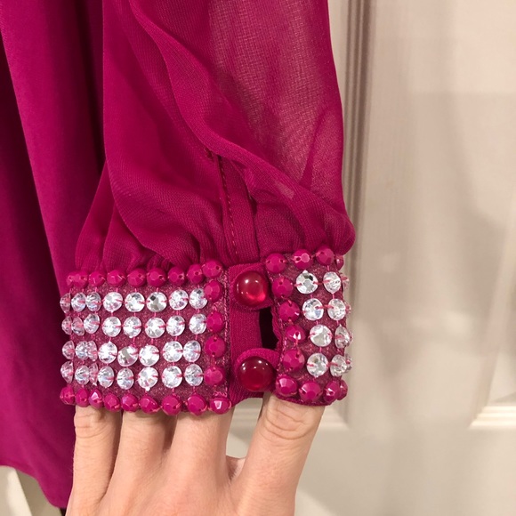 BILLIE & BLOSSOM pink a-line mini dress - UK 14 - Picture 3 of 8